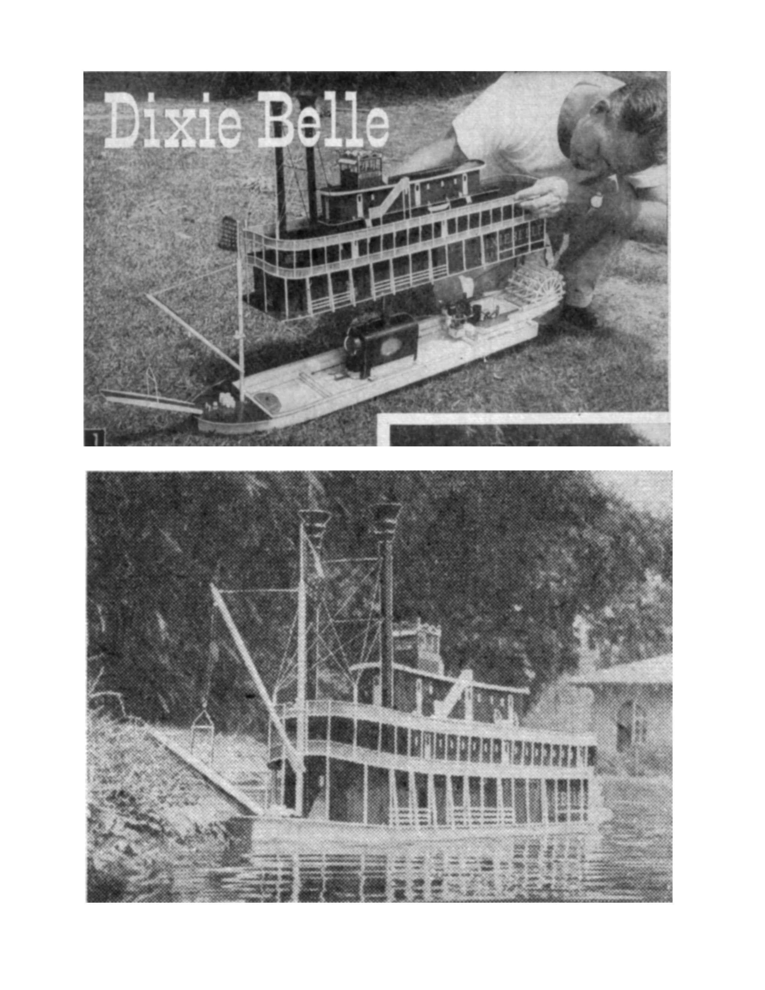 full size printed plans scale 1:48 mississippi river stern wheeler dixie belle suitable for radio control