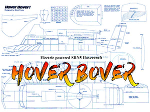full size printed plans scale 1:16 electric powered srn5 hovercraft suitable for radio control