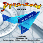full size printed plan vintage 1962 rocket powered  dyna-soar  usaf space glider ...