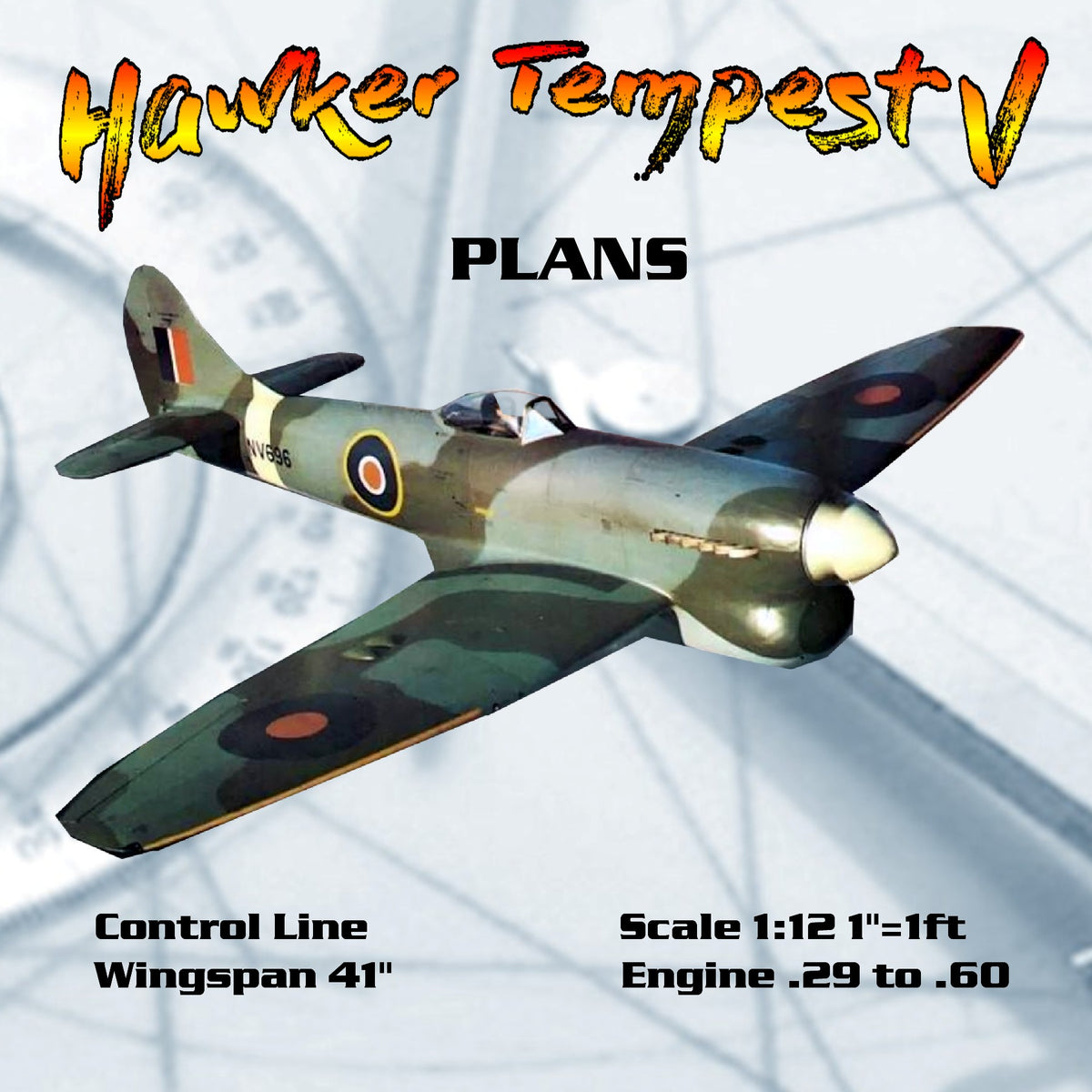 full-size-printed-plans-scale-1-12-control-line-wingspan-41-hawker-te