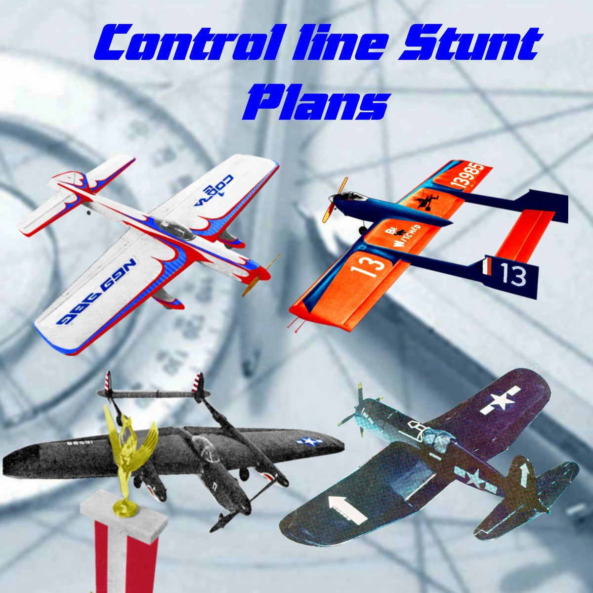 Model Control Line Stunt Airplane Plans – Vintage Model Plans
