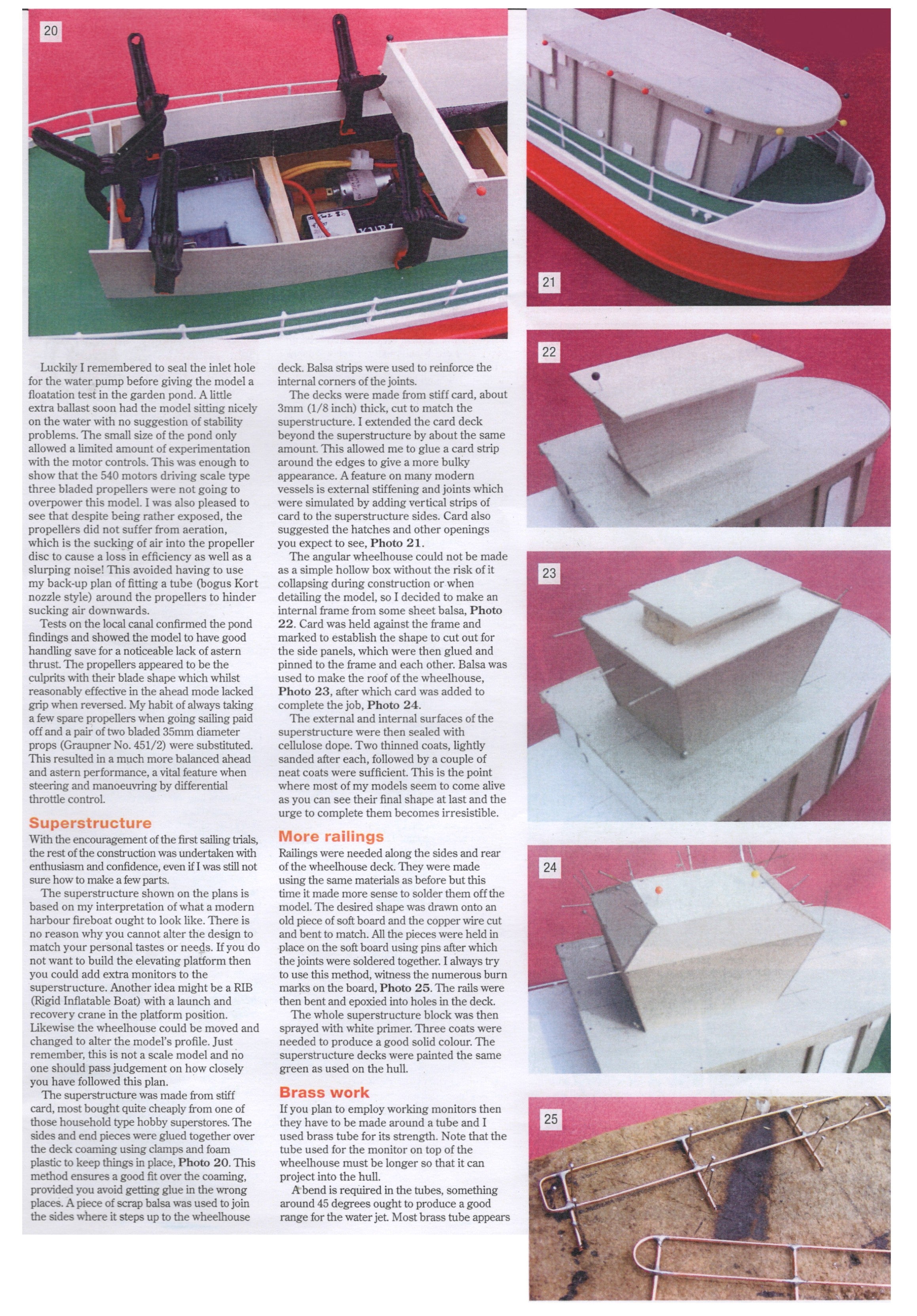 Full Size Printed Plans with building Notes Semi-Scale 1:32 Harbour Fireboat