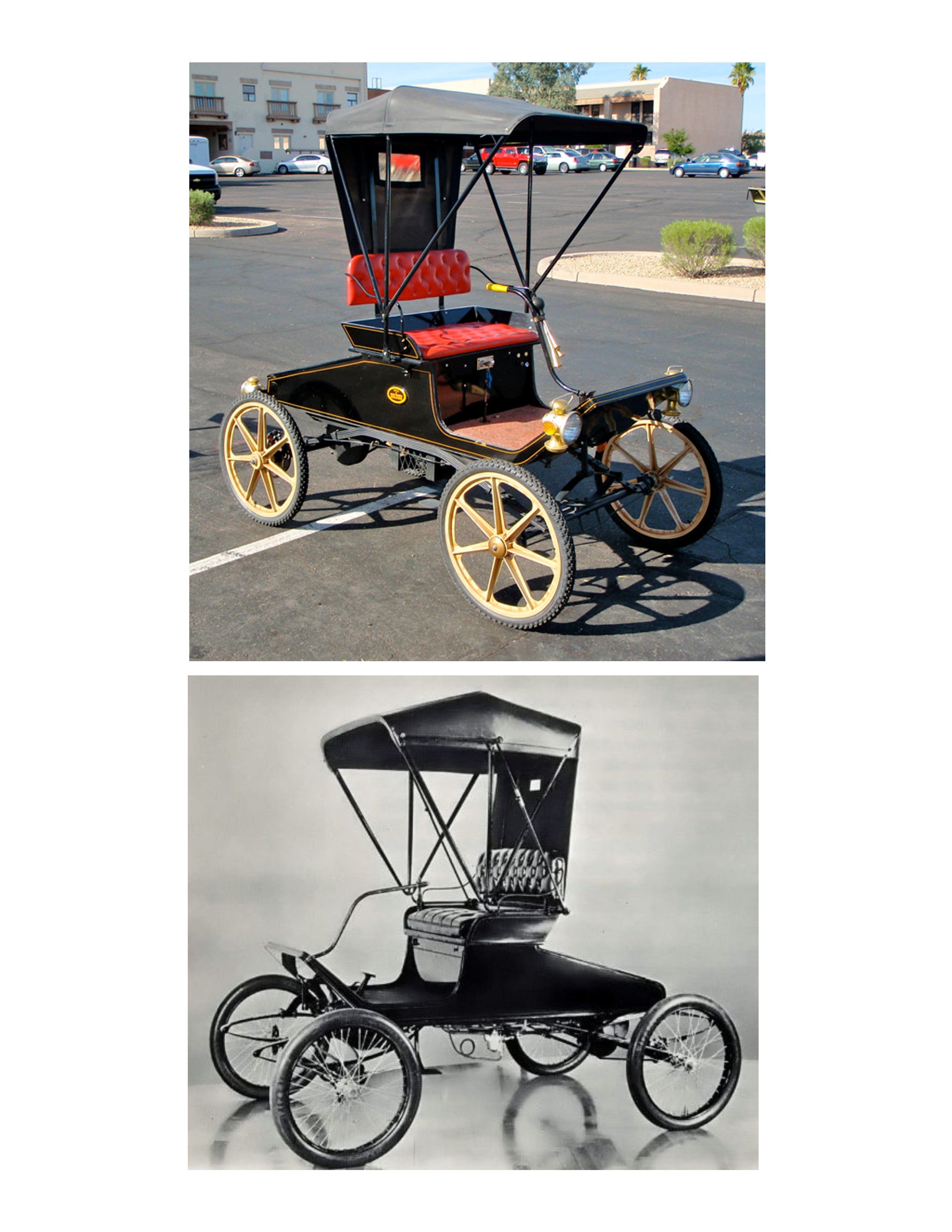 full size Printed Plans &amp; Article Ford  1896 model  1901 model  Scale 1:16 (3/4"=1ft)