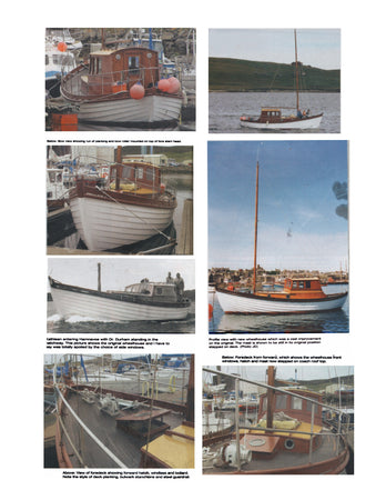 Full Size Printed Plans 1:10 scale for a 30 foot clinker built motor yacht