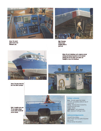 Full Size Printed Plans and Article Catamaran workboat scale 1:16  L 31.6  For Radio control