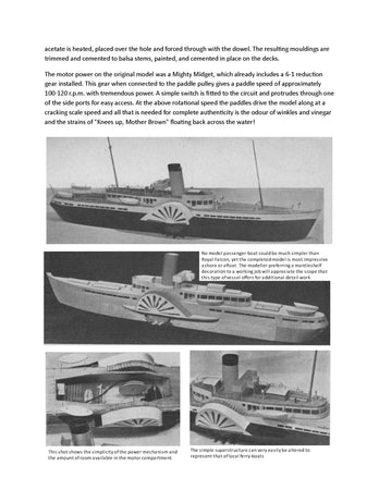 Full Size Printed Plans Near Scale 1:144  Paddle Wheeler P,S, Royal Falcon Suitable for radio control