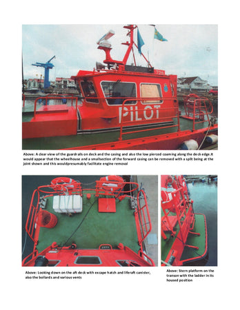 Full size printed plan and Article for Swedish Pilot Boat No 726 Scale 1:12 L 39” Suitable for Radio Control