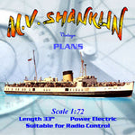 Full size printed plan Passenger Ferry M.V. SHANKLIN Scale 1:72 suitable for Radio Control