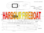 Full Size Printed Plans with building Notes Semi-Scale 1:32 Harbour Fireboat