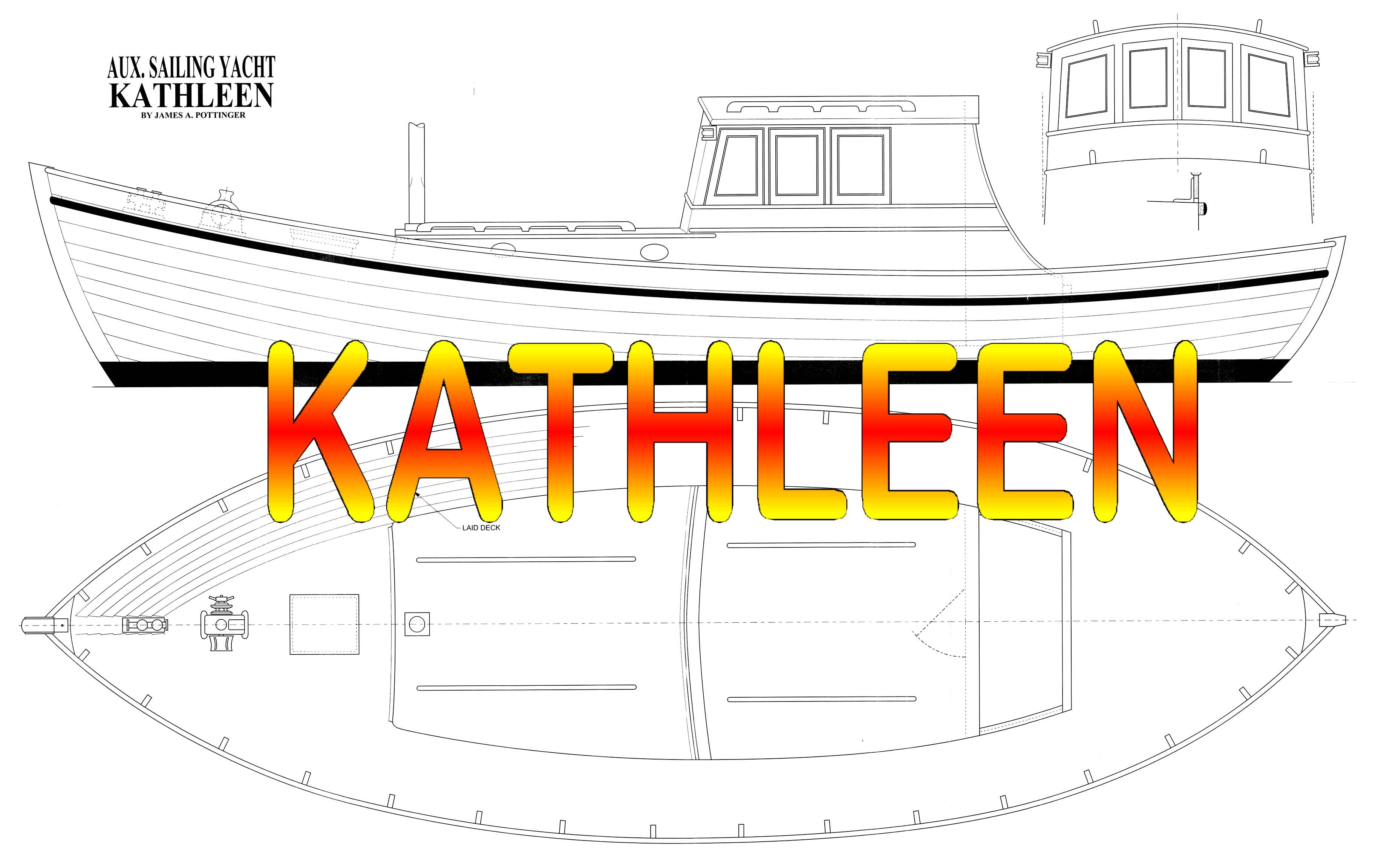 Full Size Printed Plans 1:10 scale for a 30 foot clinker built motor yacht