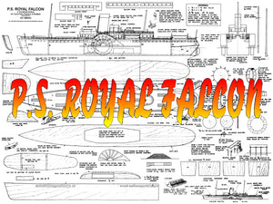 Full Size Printed Plans Near Scale 1:144  Paddle Wheeler P,S, Royal Falcon Suitable for radio control