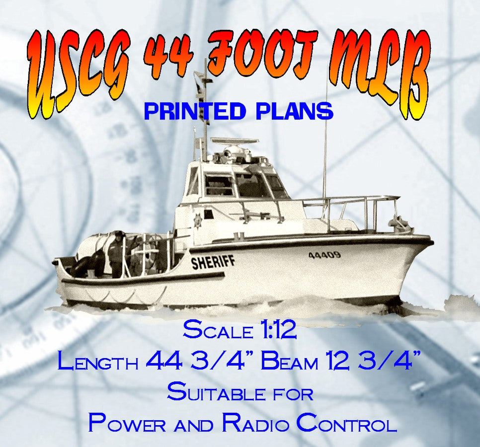 United States Coast Guard 44-Foot Motor Lifeboat 1:12 Scale Printed Plans