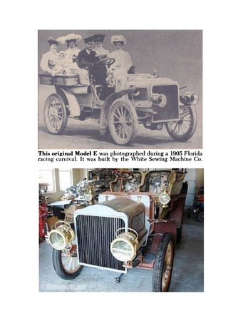 Full Size Printed Plans with Article 1905 White Steam Car