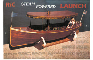 victorian steam power launch 40 1/2"  steam or electric full size printed plan and article