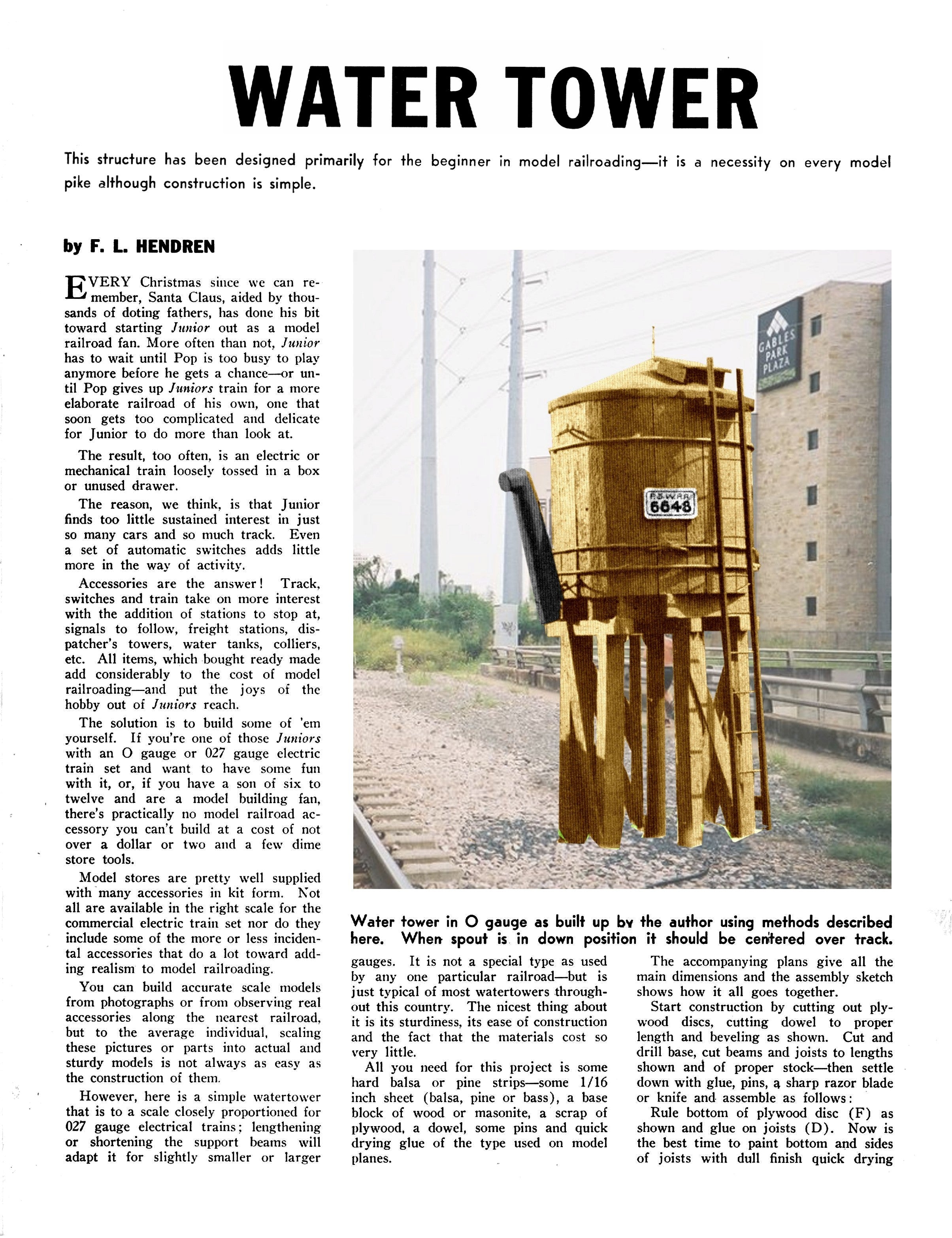 Constructing Railroad Water Tank