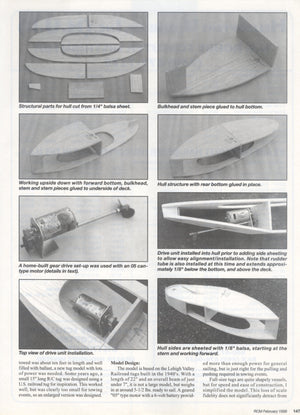 full size printed plan sports scale harbor tug length 22 " suitable for 2 channel radio control