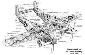 full size printed plans scale 1:16  control line f 82 twin mustang good twin engine model
