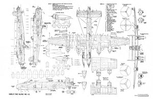 full size printed plans scale 1:24  control line handley page halifax no difficulty in building the model.