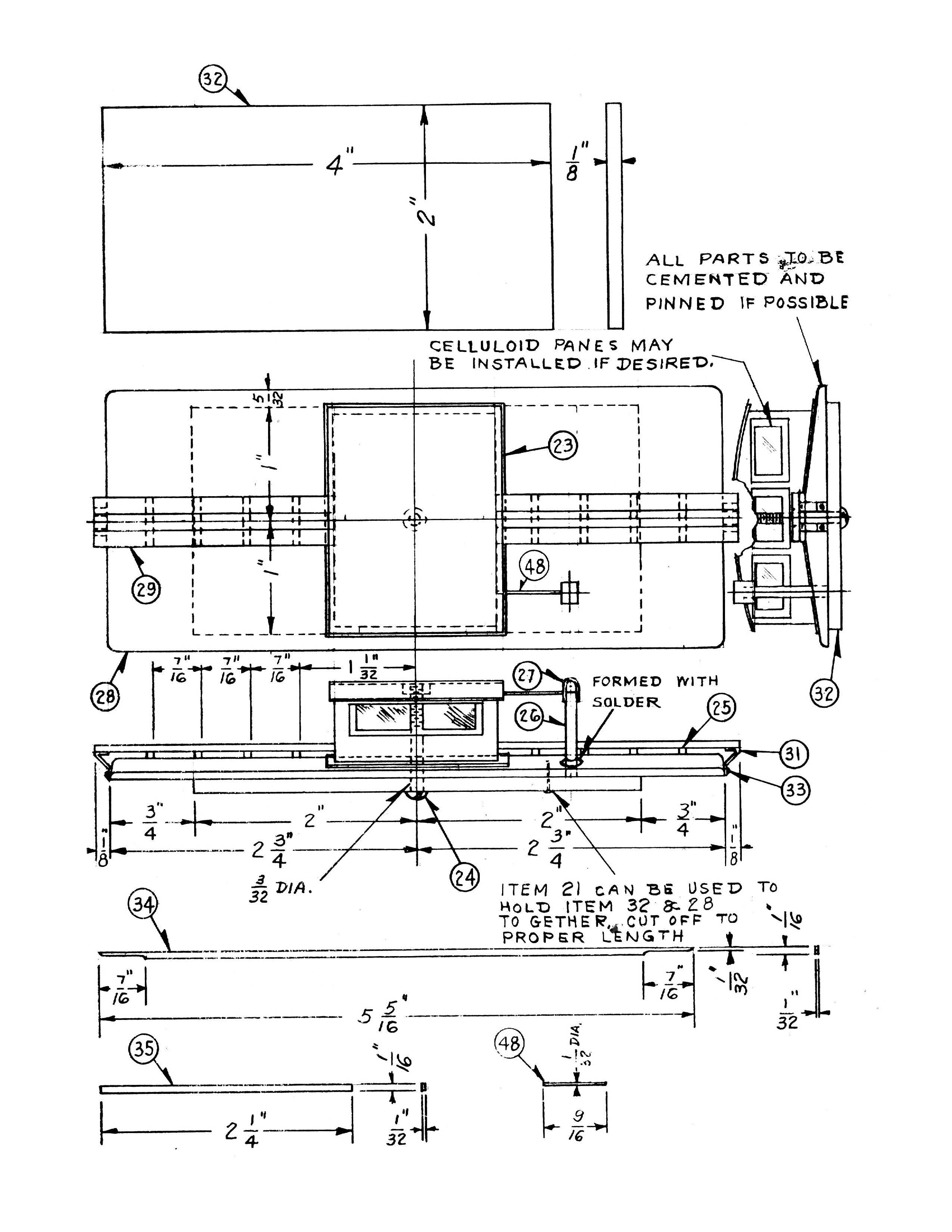 full size printed plan  ‘o’ gauge highly detailed caboose  a 1947 plan