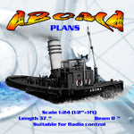 full size printed plans to  build aboma  diesel tug 1930 era scale 1:24