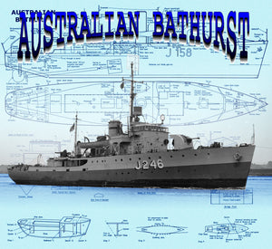 buil a 1:96 scale bathurst class minesweeping corvette for r/c full size printed plans