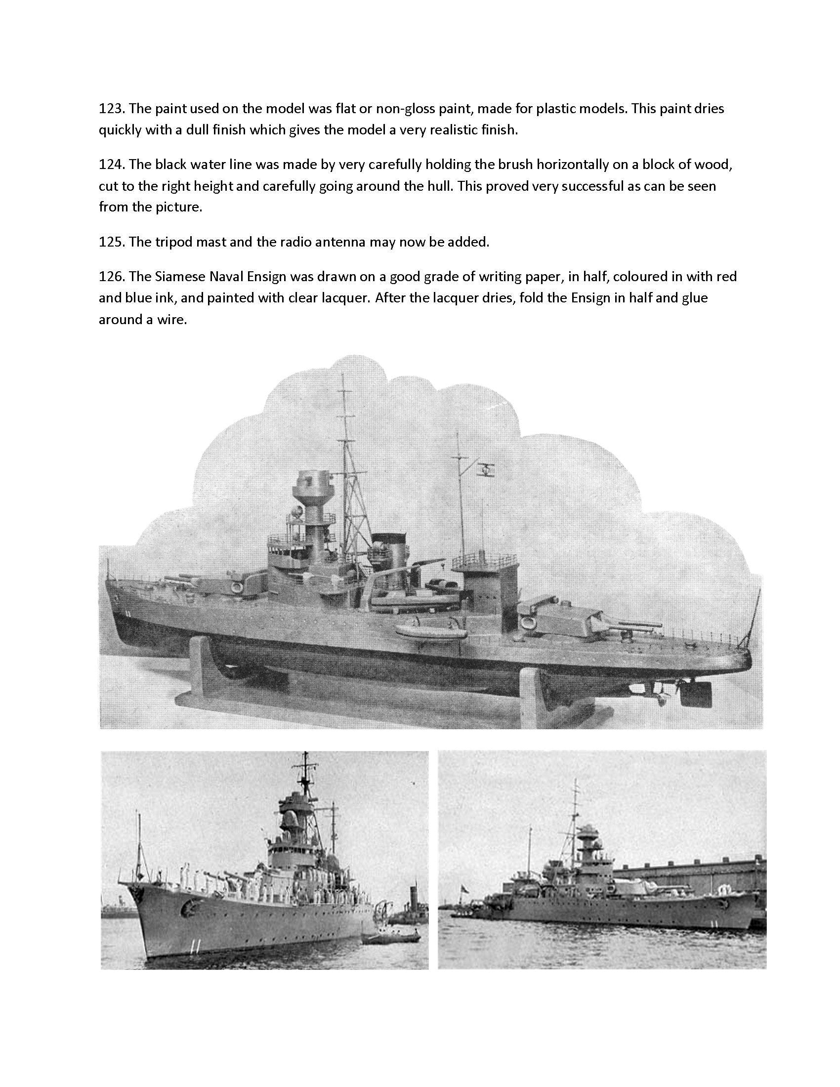 full size printed plans and building article scale 1:150 pocket heavy cruisers metal-clad model