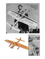 full size printed plans and article w/s 50" .35 engine argus classic stunt