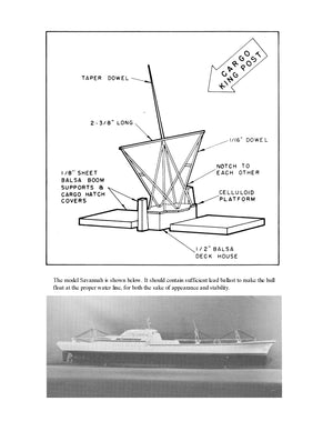 full size printed plans scale 1:192 n.s. savannah  atomic liner suitable for radio control or display