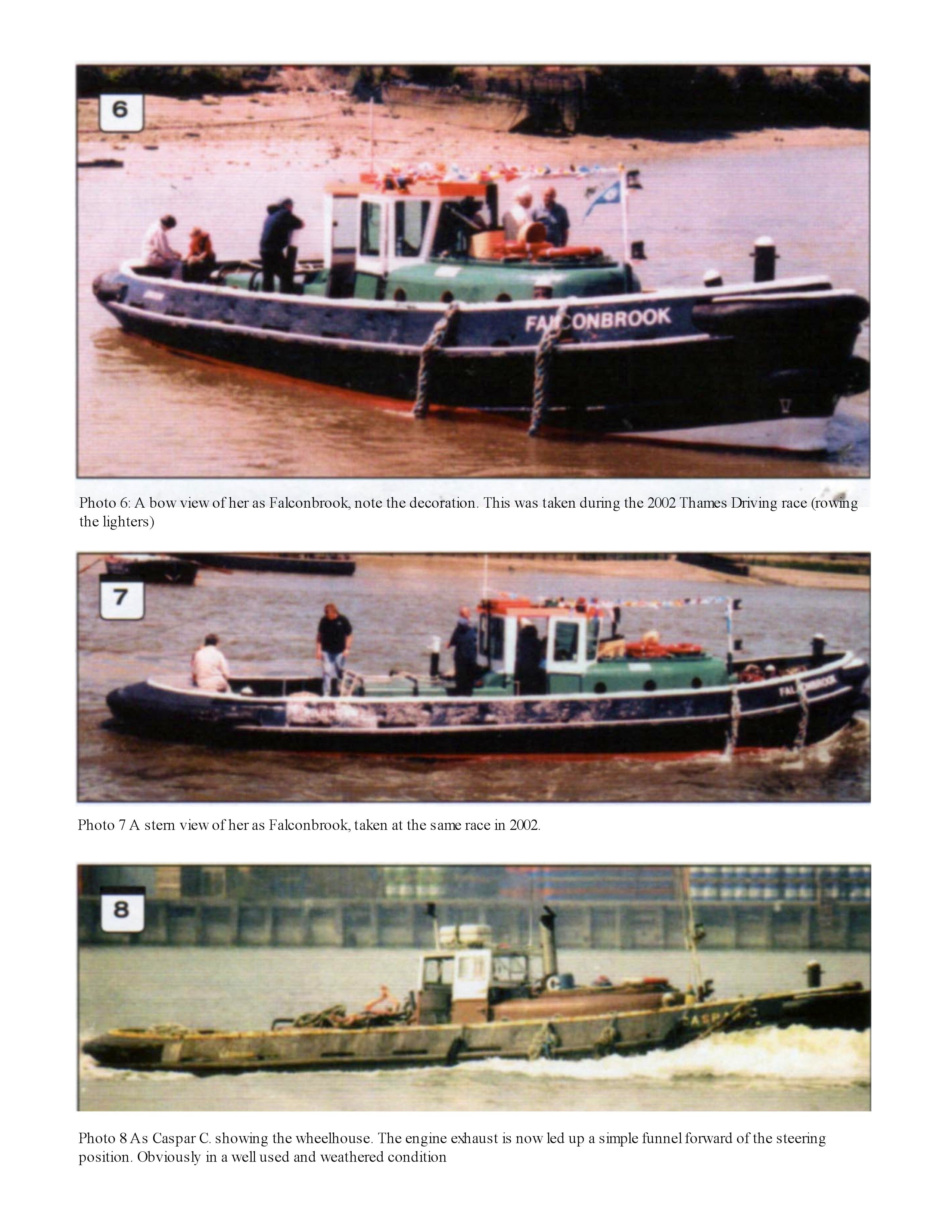 full size printed plans scale 1/20 small thames tug blackboy suitable for radio control