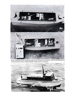 full size printed plans easy - to - build  20" model semi-scale police boat suitable for radio control