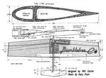 full size printed plan & building notes fai combat ship *bumblebee* wingspan 44 1/2"  engine .15