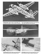 full size printed plan and article martin b-26 marauder semi scale 1:28  w/s 30”  power twin rubber