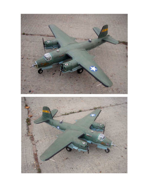 full size printed plan scale 1:16 control line martin b-26 marauder you may wish to convert to radio control