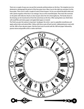 printed plans make your own  banjo  clock  make it from walnut and brass length 31