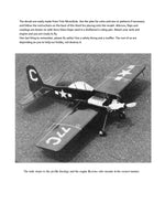 full size printed plan profile control line  "bearcat and a "zero" they build fast