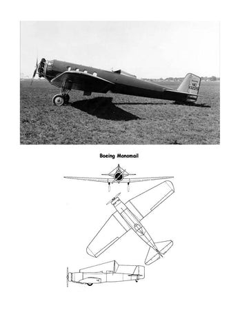 full size printed peanut scale plans boeing monomail the ability to fly well,