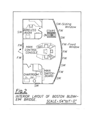 full size printed plans to build a 1:48 scale deep sea fishing ship "boston blenheim"