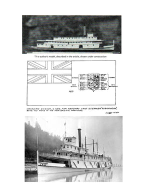 full size printed plan scale 1:72 british columbia lake steamer suitable for display or radio control