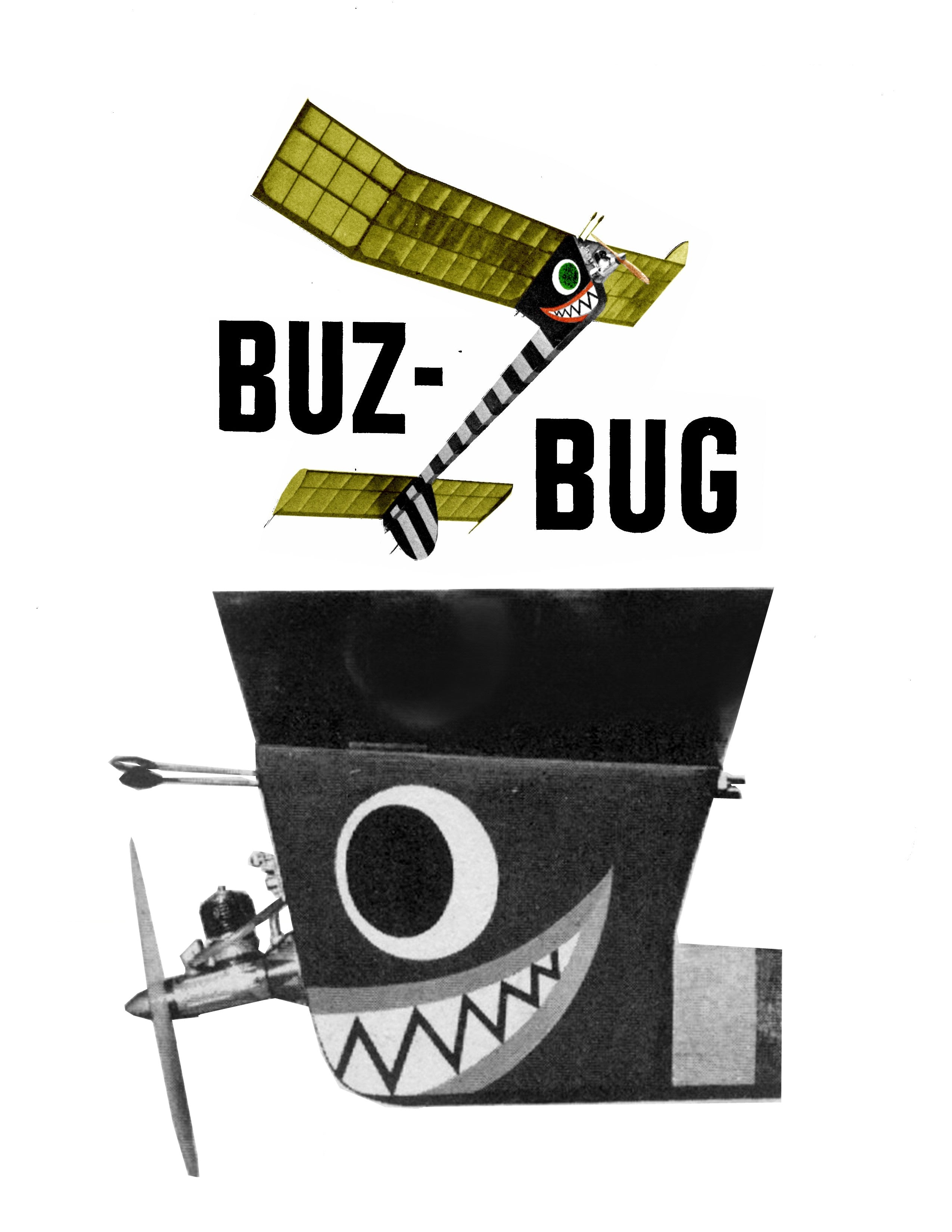 full size printed plan vintage 1961 very simple to build buz-bug 1/2 a  for contests or just for kicks