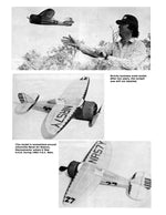full size printed plans cessna cr-3 scale 1:10  power rubber