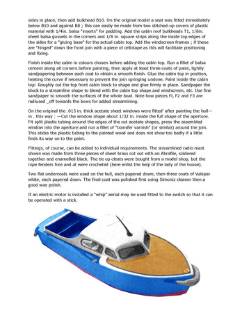 full size printed plans & article to build columbine a simple cabin launch scale 1:12  l 26 ½”