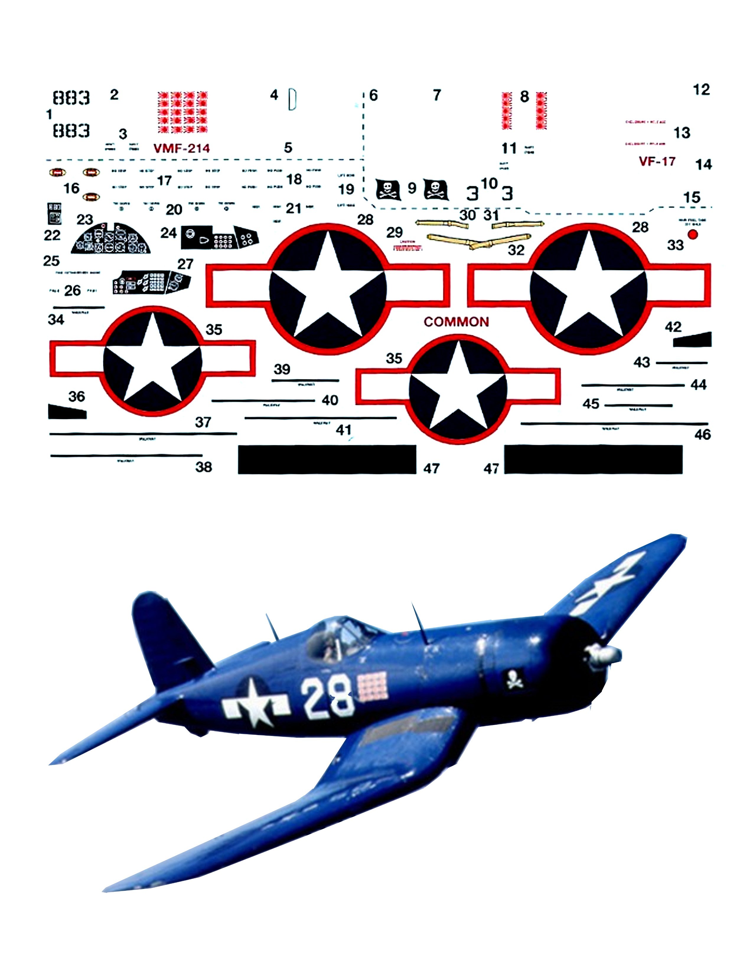 full size printed plans control line, scale 1:12, wing span 41", corsair f4u-1a