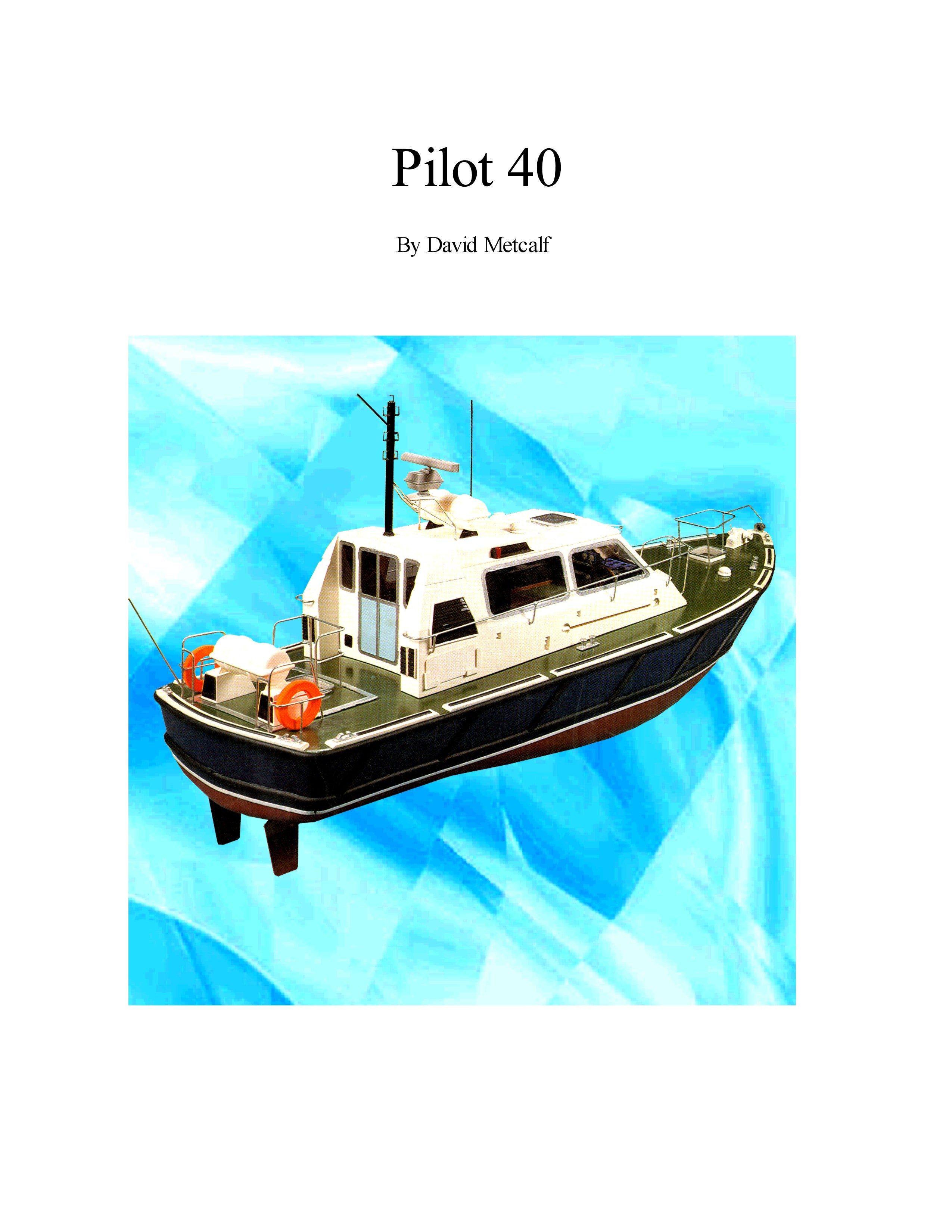 full size printed plan pilot or police launches twin electric suitable for radio control