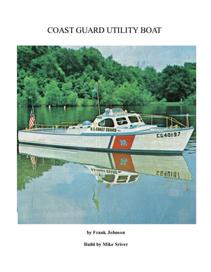 coast guard utility boat scale 1:9, 52 1/2", 20 to 25 cc full size printed plans and article for radio control