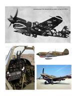 full size  plans control line  scale 1"=1' curtiss p40e kittyhawk  wingspan 37”  engine .29 to .60