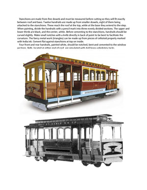full size printed plan "o gauge" cable car san francisco's answer to their steep hill problem