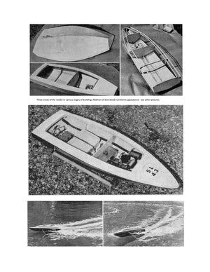 full size printed plans vintage 1965 a 31/2 c.c. (.21cu.in) racer "cachalot" s very satisfactory