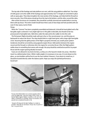 full size plans vintage 1966 free-flight caravan hot contest machine for the ½ a mills