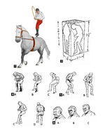full size printed plan carving a  circus bareback rider and his trained horse