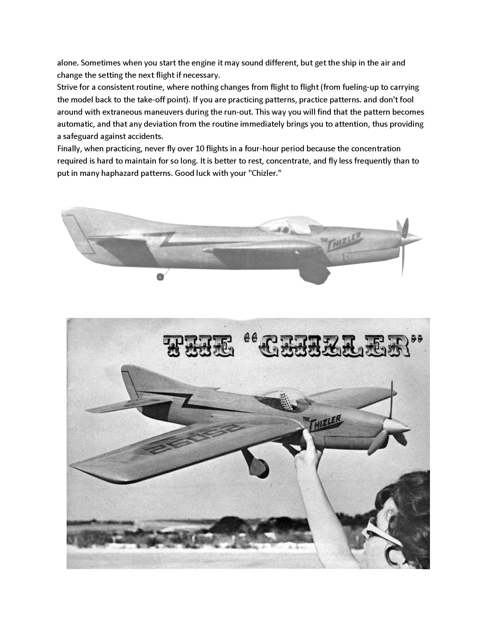 full size printed plans vintage 1966 nostalgic 30 stunt "chizler" mild mannered machine ...